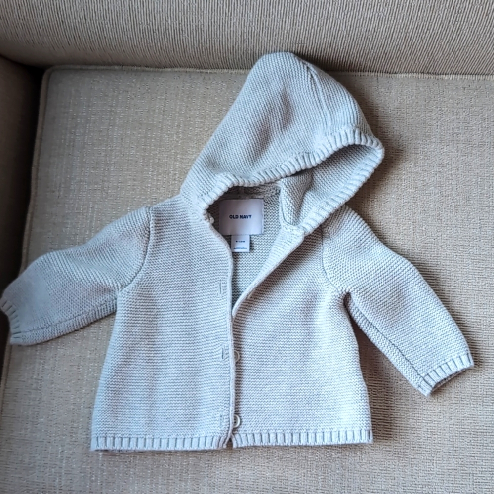 Light grey 100% Cotton Sweater 6-12 months in Excellent Condition